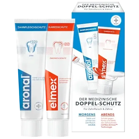 Set de igienă orală Aronal & Elmex (2 x 75 ml) pastă de dinți, 150 ml