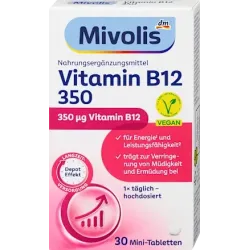 Vitamina B12 350 Depot, 30 mini tablete, 6 g