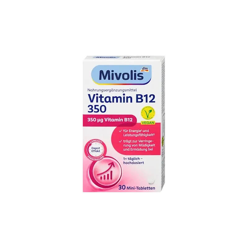 Vitamina B12 350 Depot, 30 mini tablete, 6 g