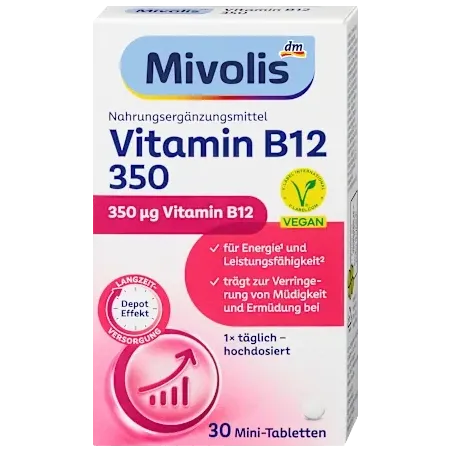 Vitamina B12 350 Depot, 30 mini tablete, 6 g