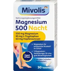 Mivolis Magnesium 500 Night Depot, 30 buc, 43 g