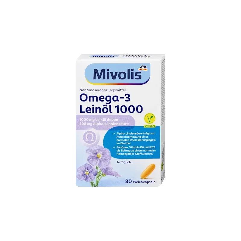 Ulei de in Omega-3 1000 capsule 30 buc, 46,9 g