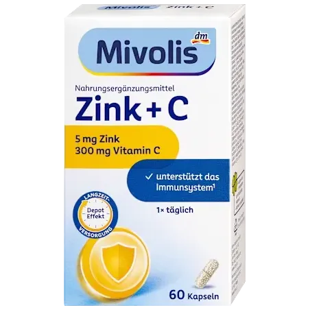 Capsule Zinc + C, 60 buc, 38 g