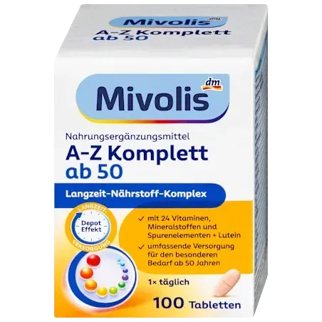 AZ Complete Depot de la vârsta de 50 de ani, 100 de comprimate, 153 g