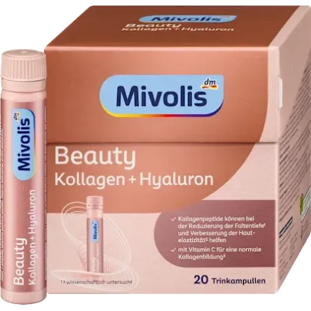 Fiole de băut cu colagen și acid hialuronic pentru înfrumusețare, 20 de bucăți, 500 ml