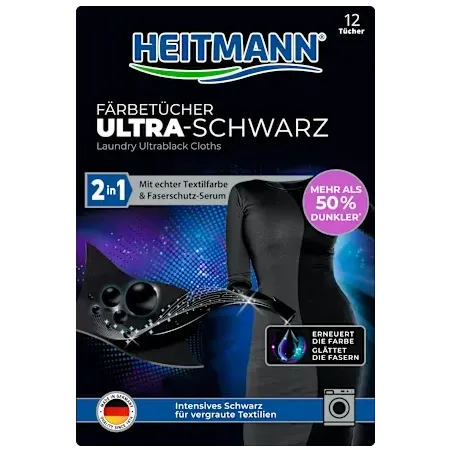 Șervețele de vopsire Ultra Black 2 în 1, 12 buc