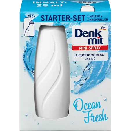 Set de pornire pentru Odorizant Mini Spray Ocean Fresh, 25 ml