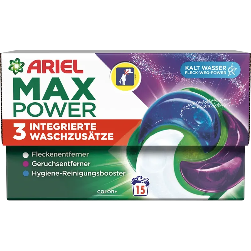 Capsule detergent colorate Max Power, 15 W