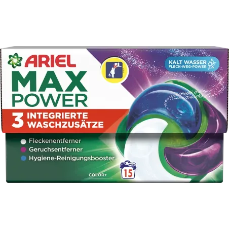 Capsule detergent colorate Max Power, 15 W