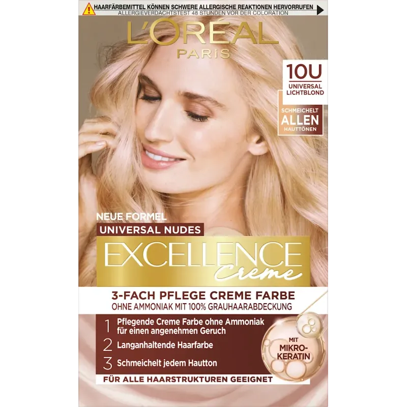 Culoare de păr Nude 10U blond deschis, 1 buc.