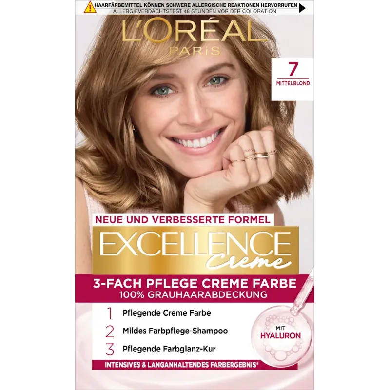 Culoare de păr 7 Blond Mediu, 1 buc.