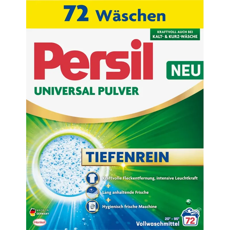 Detergent pudră universal pentru rufe, cu putere mare de curățare, 72 de spălări