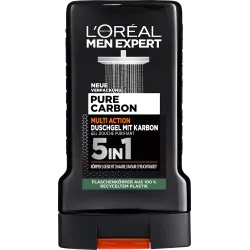Gel de duș Pure Carbon cu cărbune, acțiune multiplă 5 în 1, 250 ml