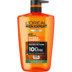Gel de duș Hydra Energy cu taurină, pentru un plus de energie, 1.000 ml
