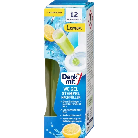 Rezervă gel pentru curățarea toaletei (aplicator tip ștampilă), aromă de lămâie, 1 buc., 75 ml