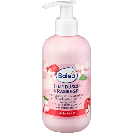 Gel de duș și de ras 2 în 1 cu extract de floare de cireș, 250 ml