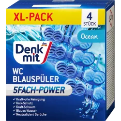 Soluție de curățare pentru vasul de toaletă Ocean Blue, 4 bucăți.