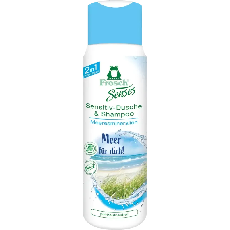 Gel de duș și șampon pentru piele sensibilă cu minerale marine „Sea for You!”, 300 ml