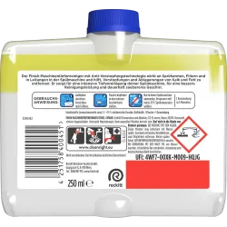 Soluție pentru curățarea în profunzime a mașinii de spălat vase, cu lămâie, 250 ml