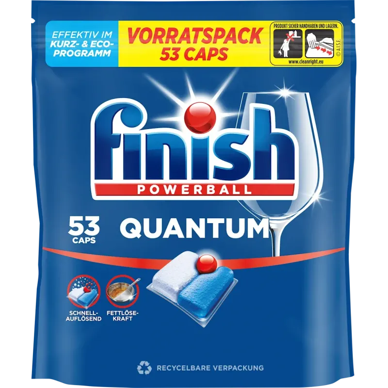 Capsule pentru mașina de spălat vase Quantum, 53 de bucăți