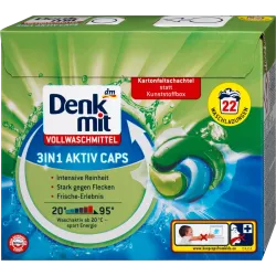 Detergent puternic 3in1 Active Caps, 22 Wl
