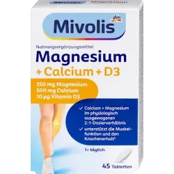 Magneziu + Calciu + D3 comprimate 45 buc, 94 g