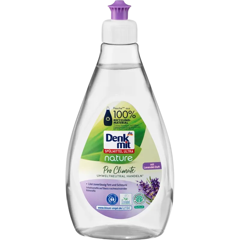Lichid de spălat vase Ultra nature Pro Climate Lavanda, 500 ml