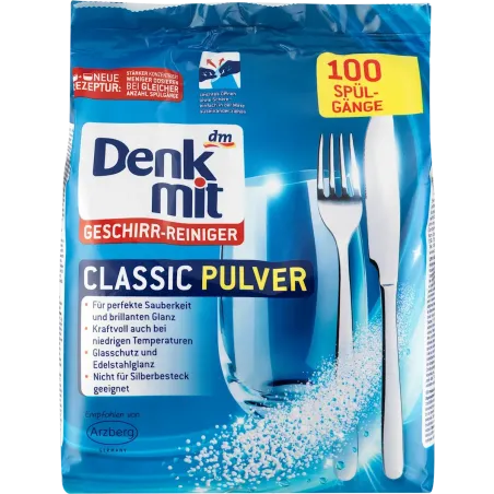 Pulbere pentru masina de spalat vase, 100 spalari, 1,5 kg
