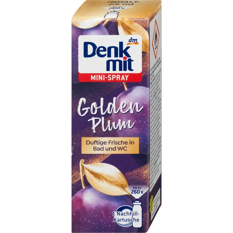 Odorizant Mini Spray Golden Plum Refill Pachet, 25 ml