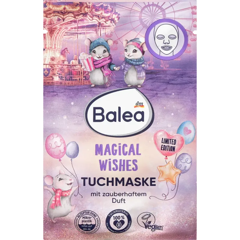 Mască din pânză Urări magice, 1 buc