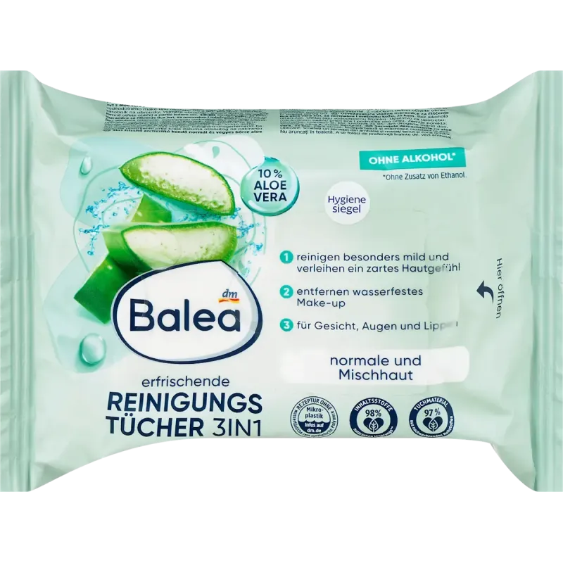 Servetele demachiante 3in1 revigorante, 25 buc