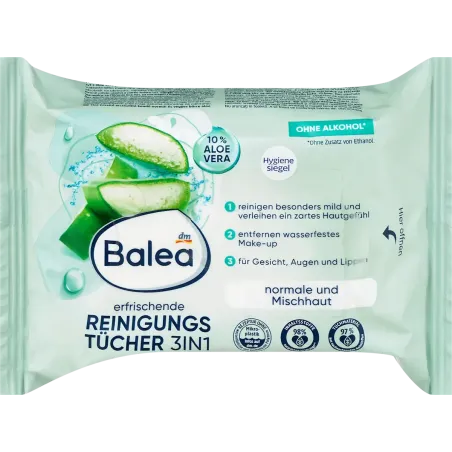 Servetele demachiante 3in1 revigorante, 25 buc