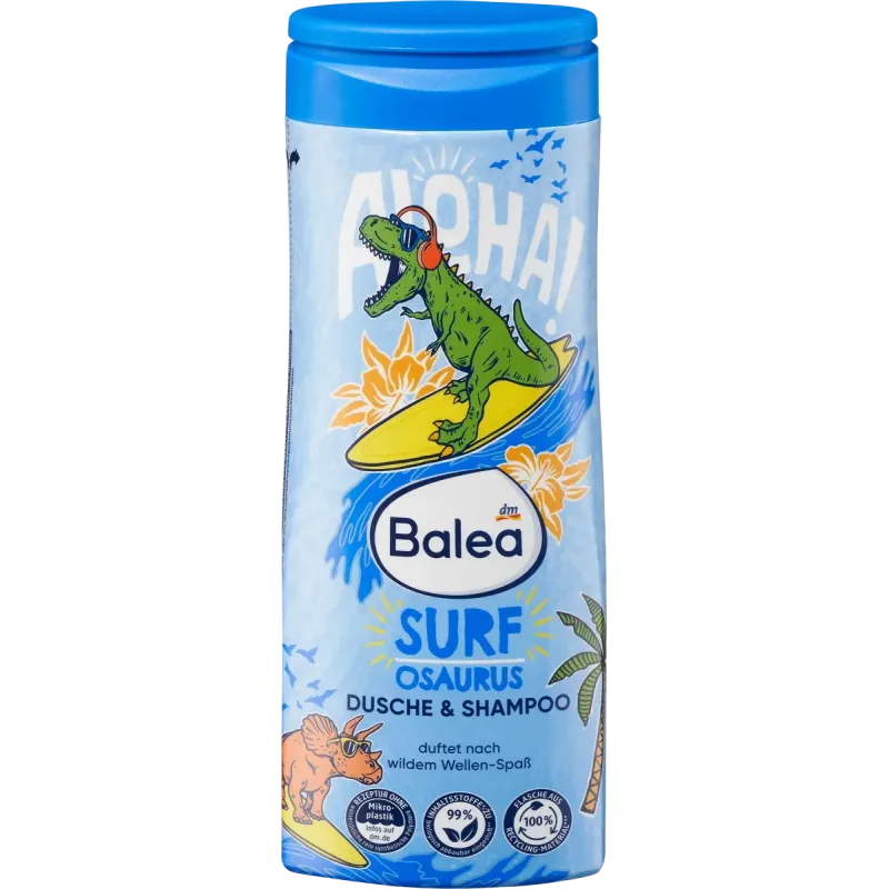 Duș și șampon pentru copii 2in1 Surfosaurus, 300 ml