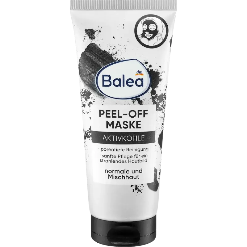 Mască facială peel-off cu cărbune activat, 100 ml
