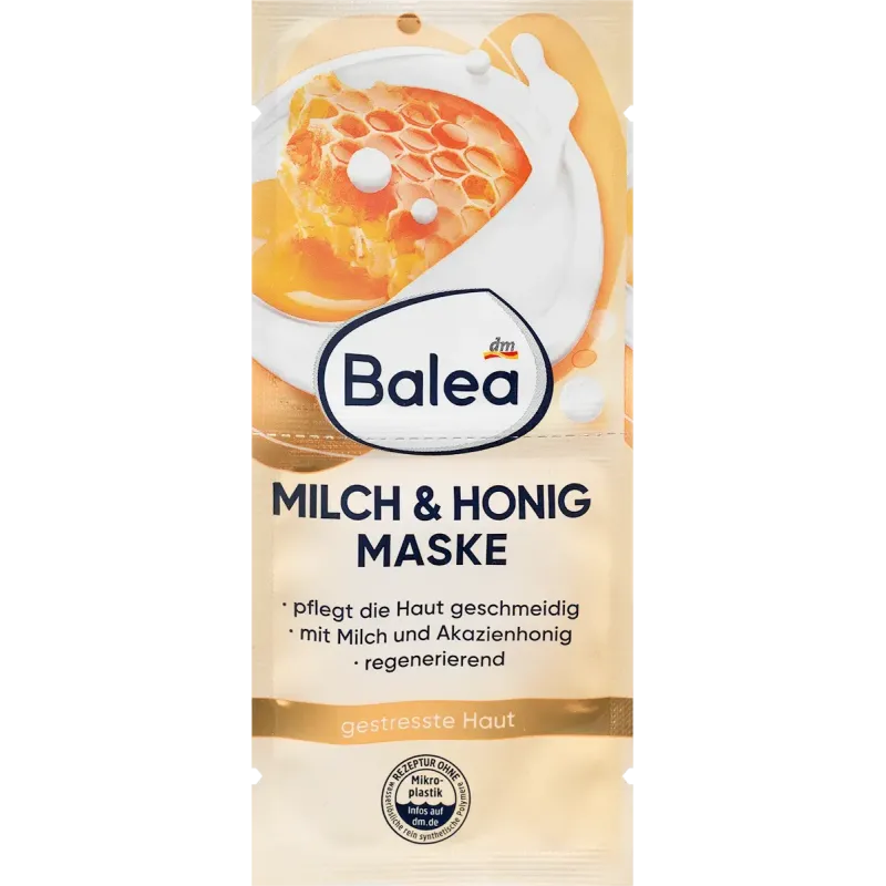 Mască de față cu lapte și miere, 16 ml