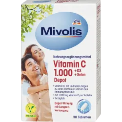 Vitamina C 1000 + D3 + Selenium Depot 30 St, 42 g