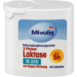Lactase 18000 comprimate bifazice 40 buc, 20 g
