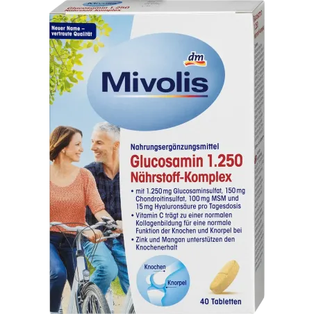 Complex nutritiv Glucozamină 1.250, 40 buc., 66 g