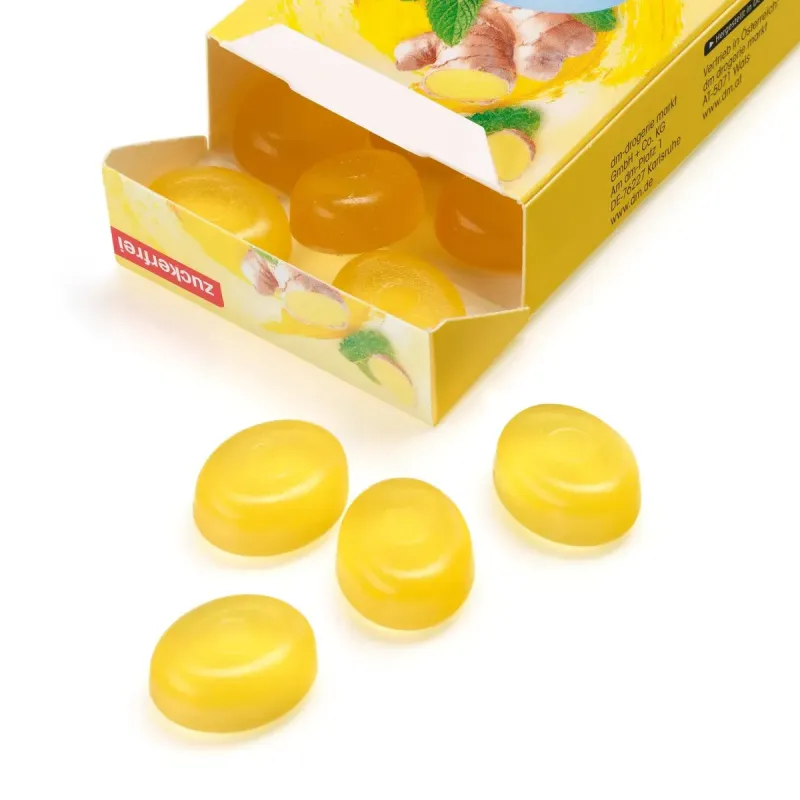 Bonbon, balsam de ghimbir-lămâie, fără zahăr, 50 g