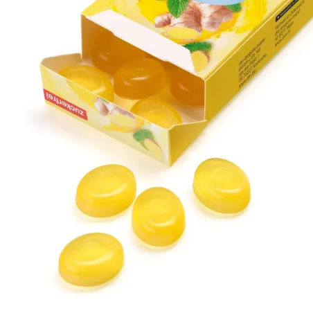 Bonbon, balsam de ghimbir-lămâie, fără zahăr, 50 g