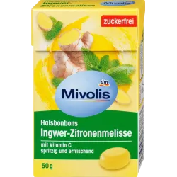 Bonbon, balsam de ghimbir-lămâie, fără zahăr, 50 g