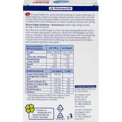 Ginkgo Memory + Capsule de concentrare, 40 buc., 20 g