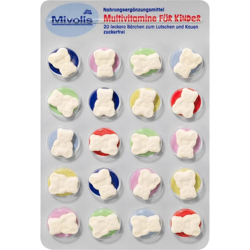 Multivitamine pentru copii, tablete masticabile 20 buc., 14 g