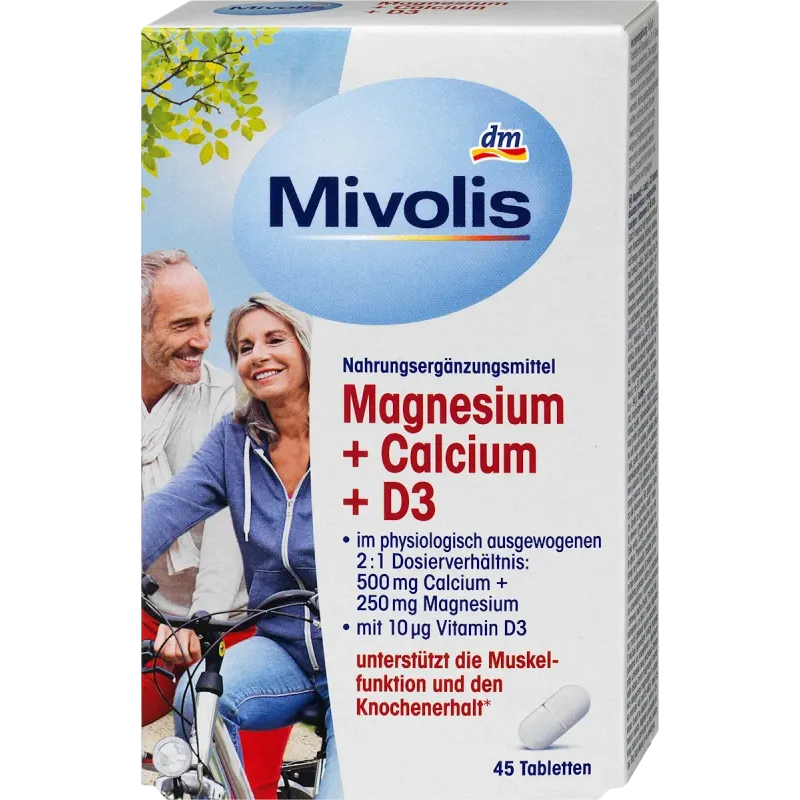 Magneziu + Calciu + D3 comprimate 45 buc, 94 g