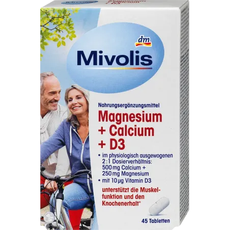 Magneziu + Calciu + D3 comprimate 45 buc, 94 g